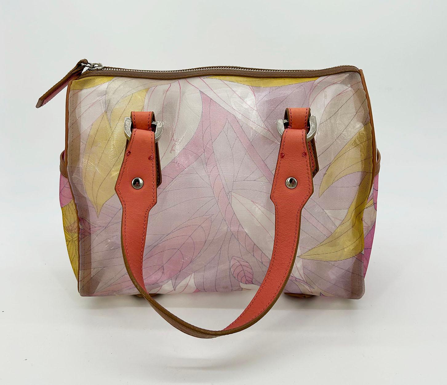 Emilio Pucci Mesh Print Speedy Handbag For Sale 12