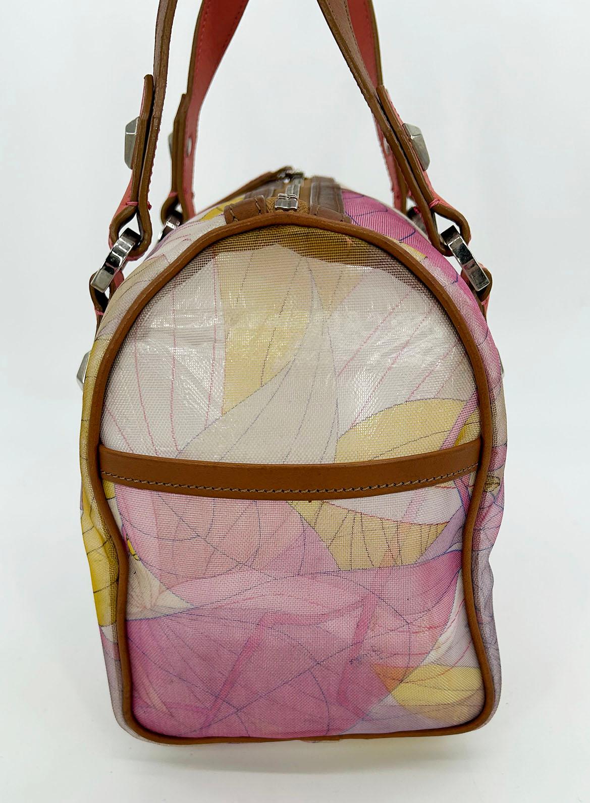 Emilio Pucci Mesh Print Speedy Handbag In Good Condition For Sale In Philadelphia, PA