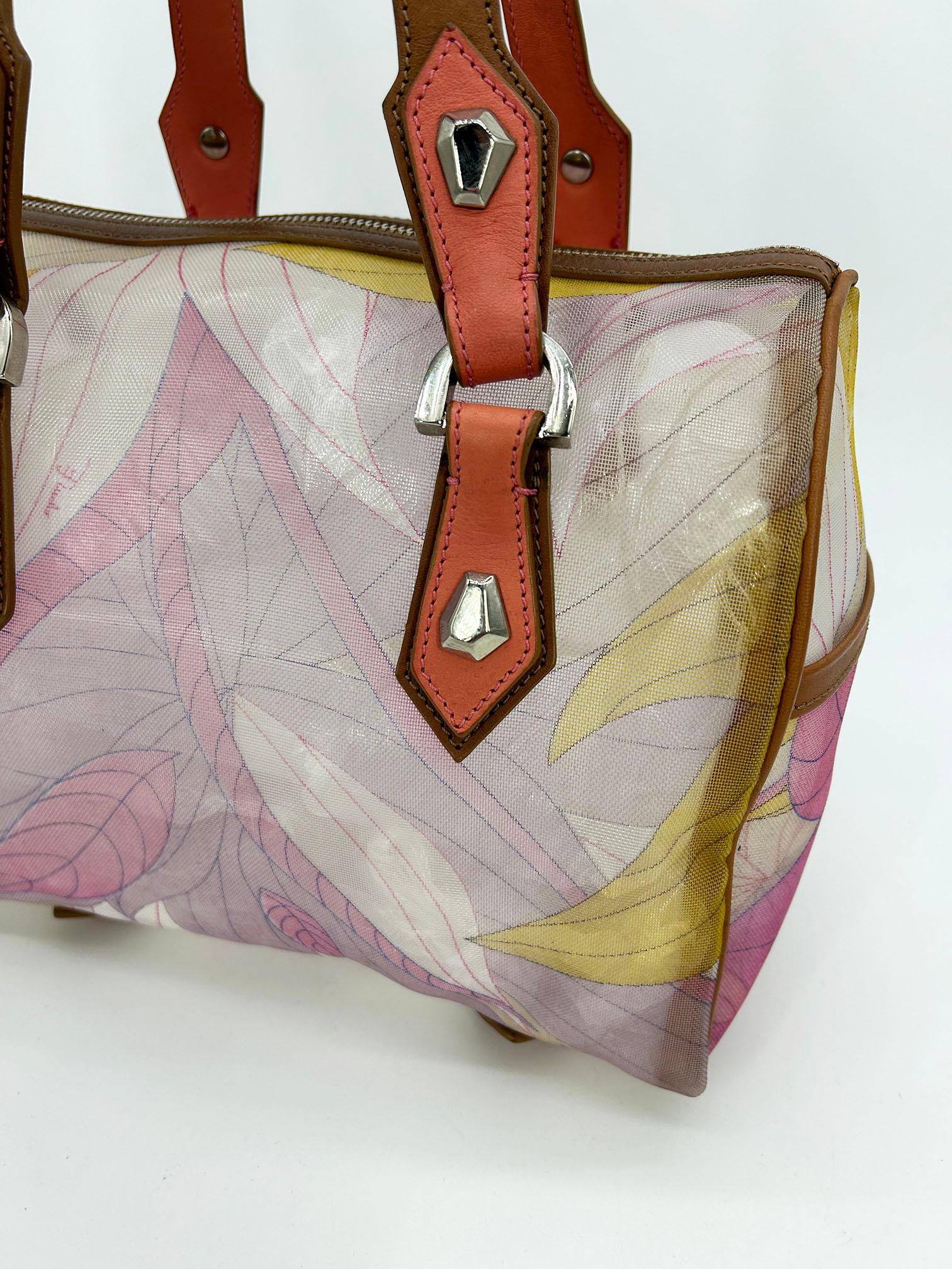 Emilio Pucci Mesh Print Speedy Handbag For Sale 1