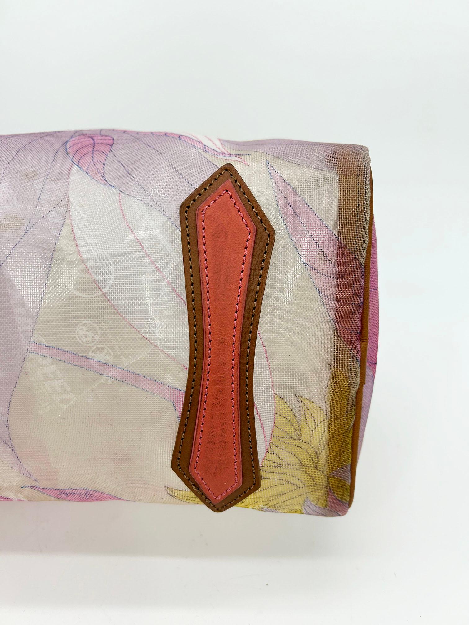 Emilio Pucci Mesh Print Speedy Handbag For Sale 5