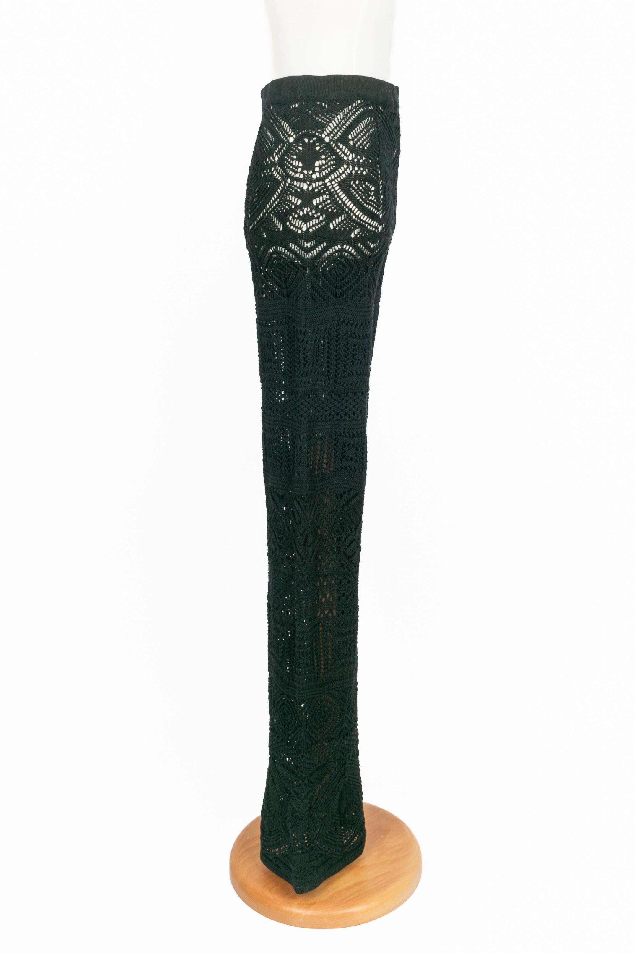 Pantalones de malla Emilio Pucci Negro en venta