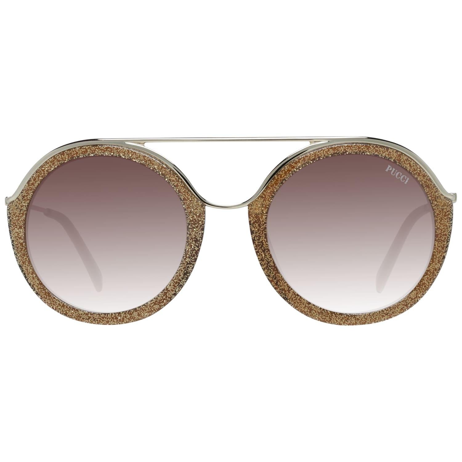 Emilio Pucci Mint Women Gold Sunglasses EP0013 5247F 52-22-140 mm In Excellent Condition In Rome, Rome