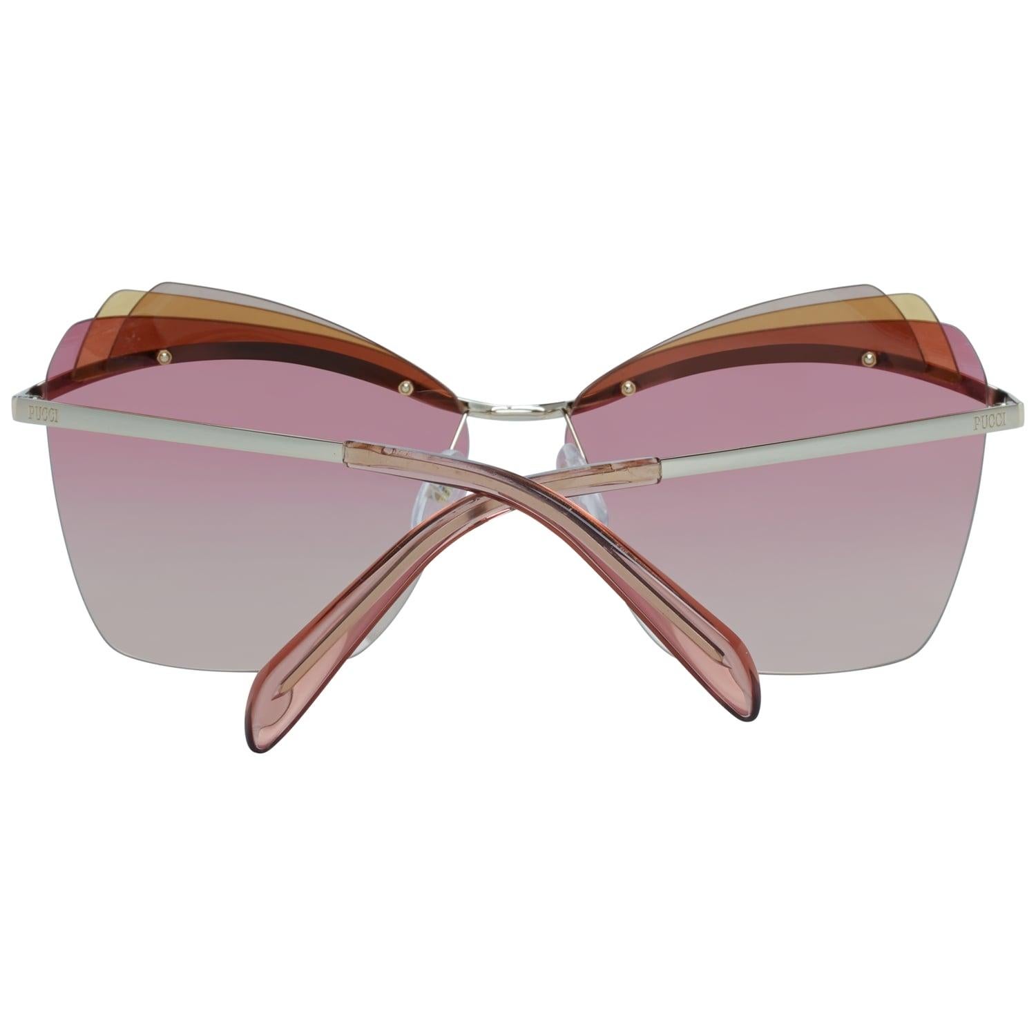 Brown Emilio Pucci Mint Women Gold Sunglasses EP0113 6128T 61-13-142 mm