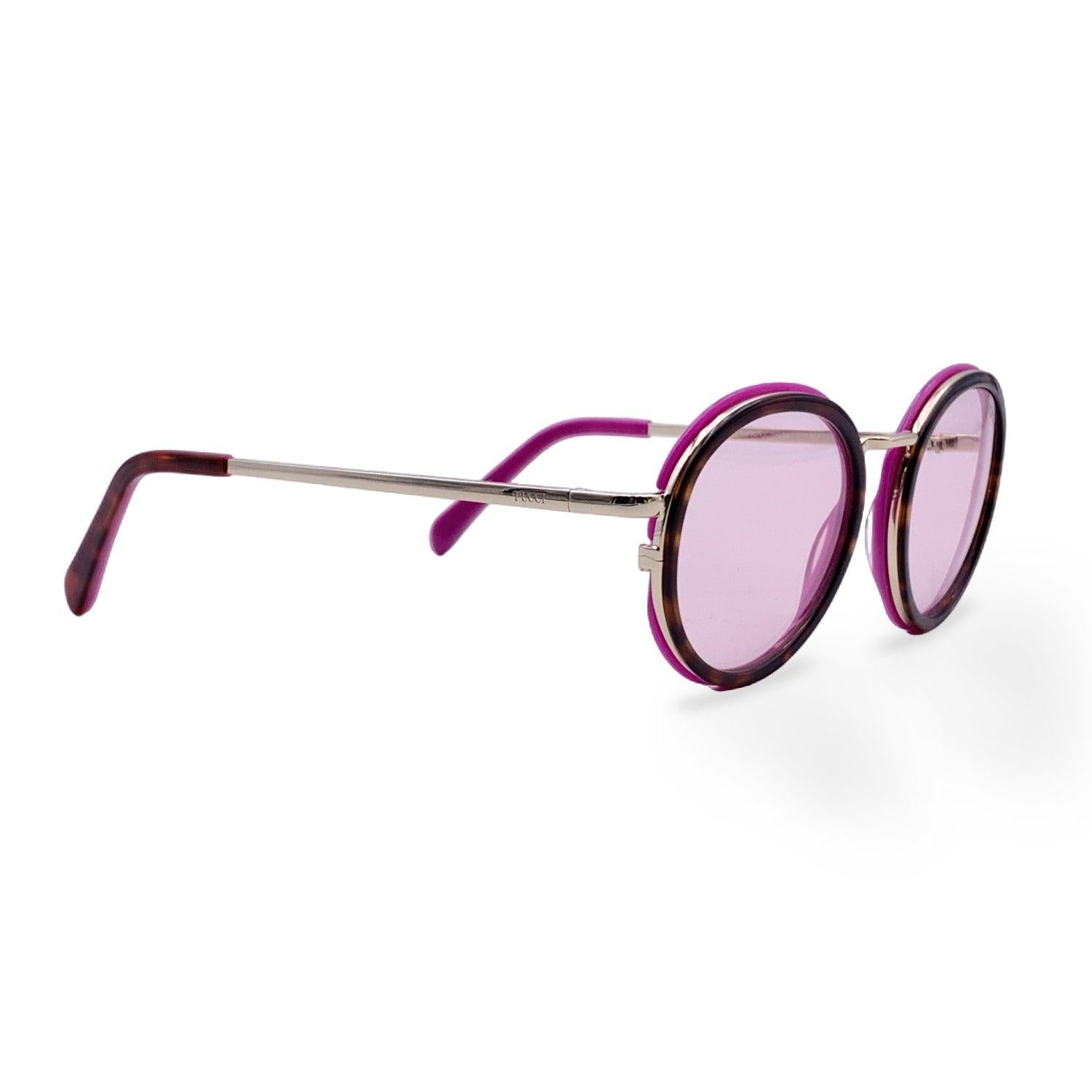 Emilio Pucci Mint Women Pink Sunglasses EP 46-O 55Y 49/20 135 mm In Excellent Condition For Sale In Rome, Rome