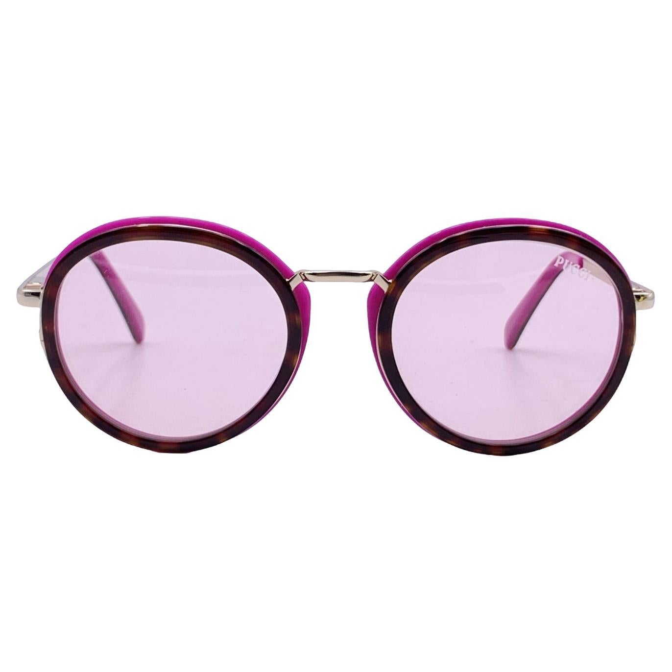 Emilio Pucci - Lunettes de soleil roses pour femmes EP 46-O 55Y 49/20 135 mm