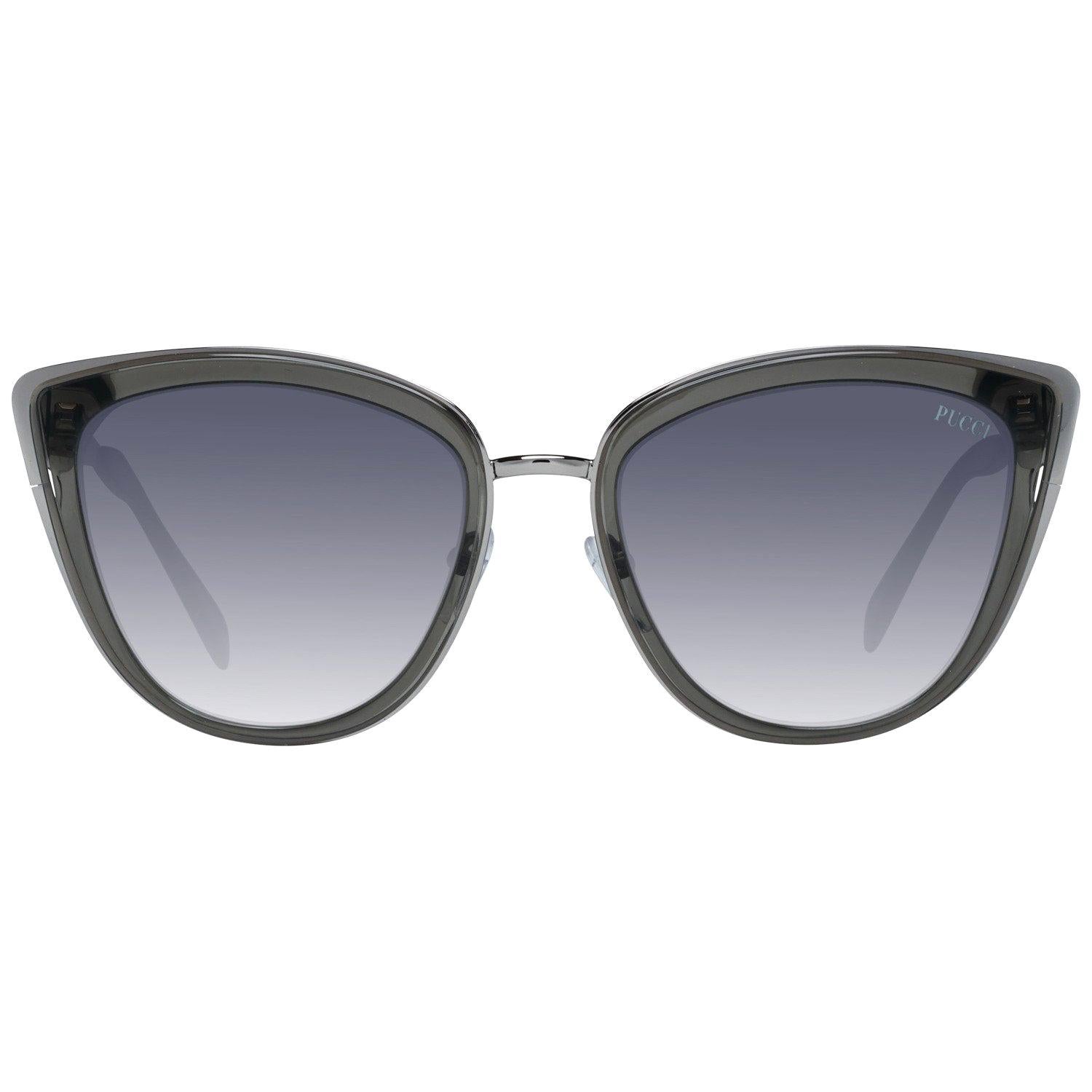 Emilio Pucci Mintfarbene silberne Damen-Sonnenbrille EP0092 5520B 55-19-145 mm