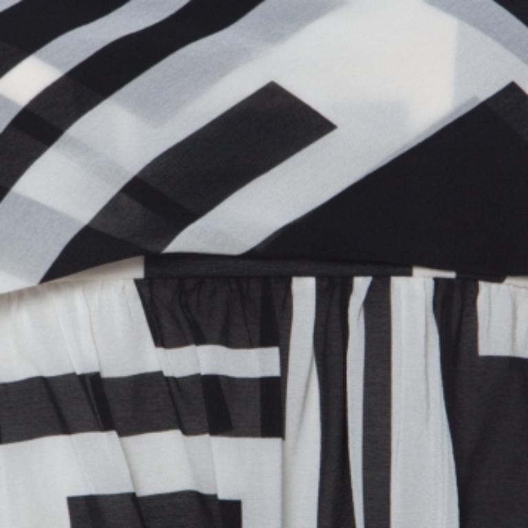 Emilio Pucci Monochromes Seiden Chiffon Trägerloses Kurzes Kleid M im Angebot 1