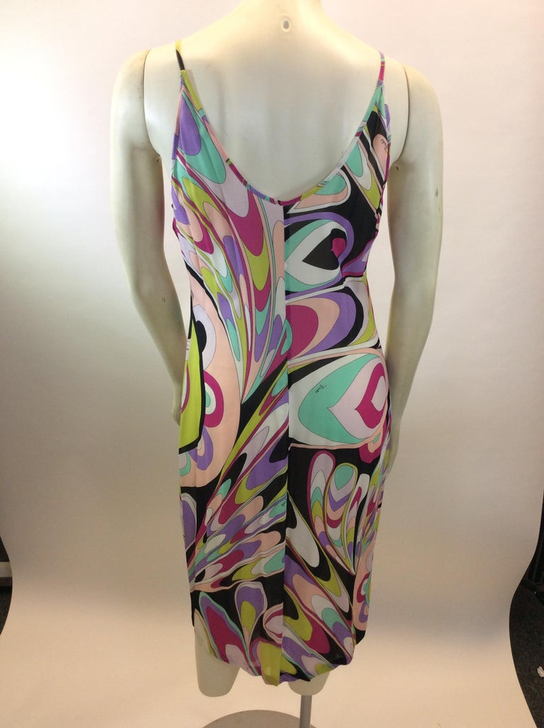 Emilio Pucci Multi-Color Print Dress For Sale at 1stDibs