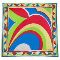 Emilio Pucci Multi-Colored Abstract Scarf