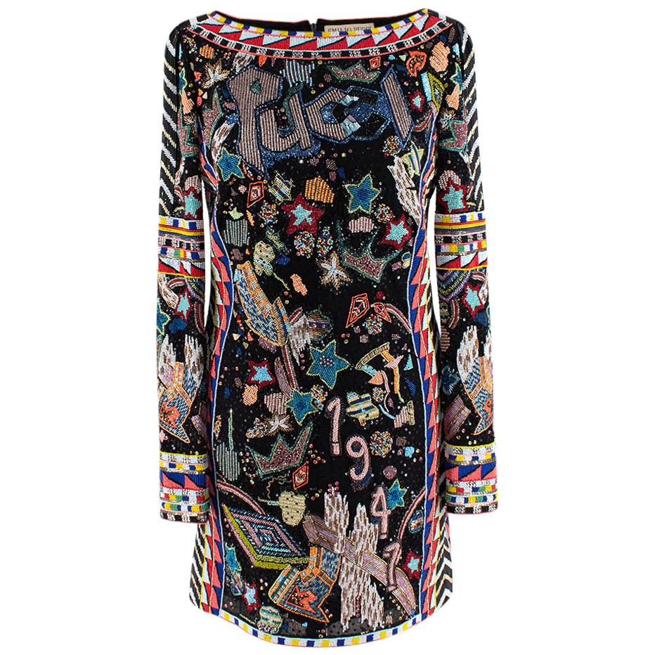Emilio Pucci Multi-Coloured Beaded Mini Dress - Size US 6