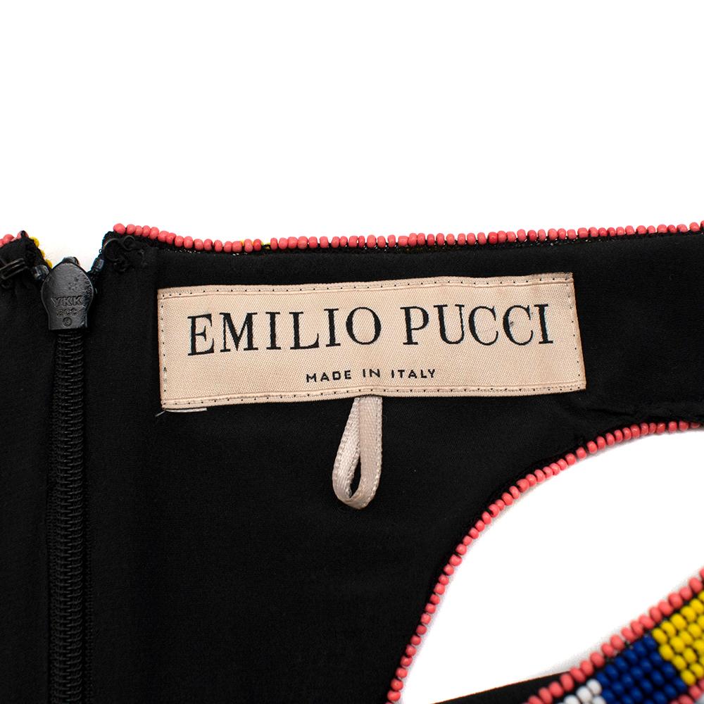 Women's or Men's Emilio Pucci Multi-Coloured Beaded Mini Dress - Size US 6 For Sale