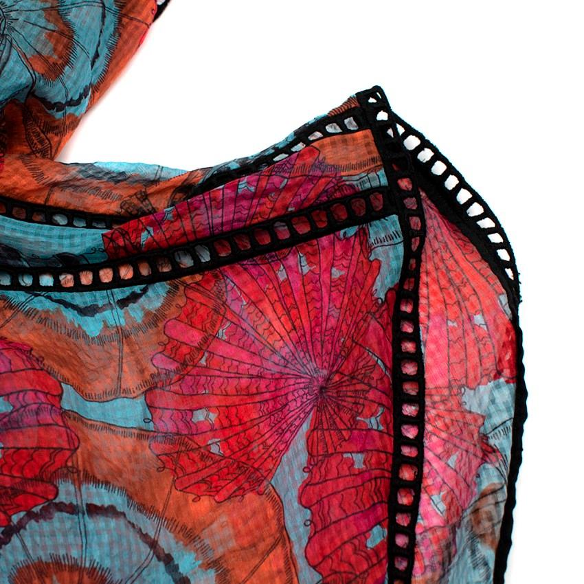 Women's Emilio Pucci Multi-coloured Crochet Trim Kaftan Jumpsuit - Size US 6