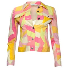 Emilio Pucci Multicolor Cotton Jacket sz 6
