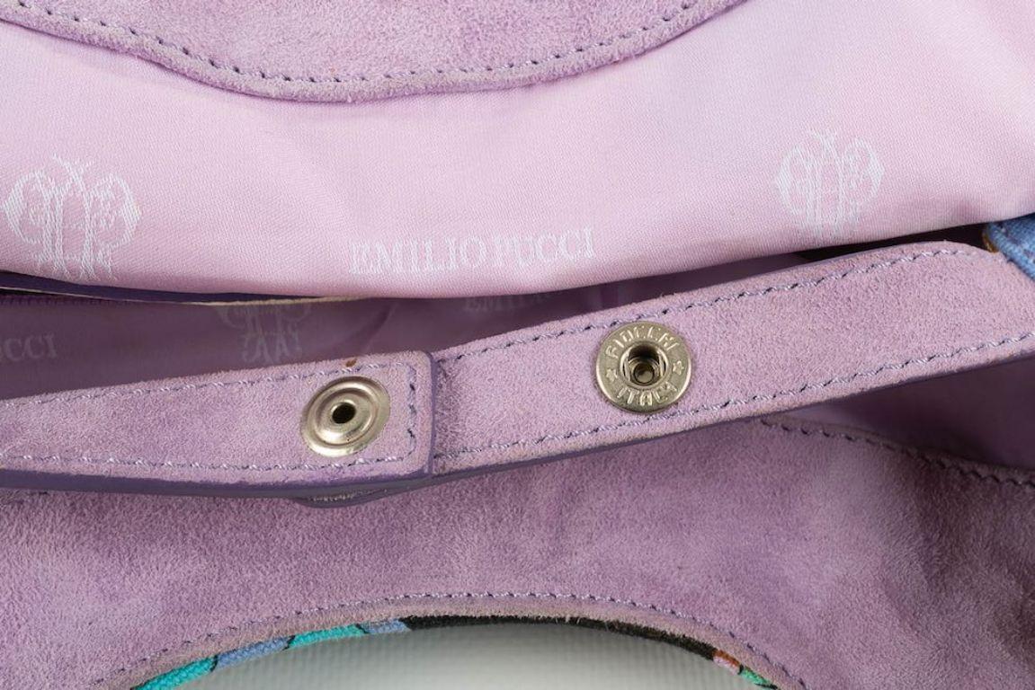 Emilio Pucci Multicolor Leather and Canvas Bag For Sale 5