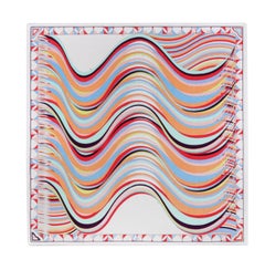 EMILIO PUCCI Multicolor Oversized Abstract Wave Signature Print Beach Pool Towel