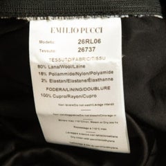 Emilio Pucci Multicolor Print Wool Blend Knit Ruched Dress M