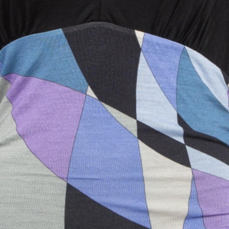De las mujeres Emilio Pucci Vestido Acanalado de Punto de Mezcla de Lana con Estampado Multicolor M en venta