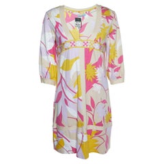 Emilio Pucci Multicolor Printed Cotton Knit Midi Dress M