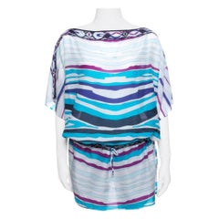 Emilio Pucci Multicolor Printed Cotton Voile Tunic M