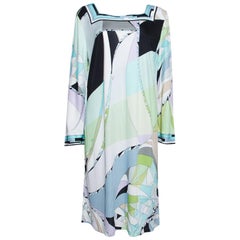 Emilio Pucci Multicolor Printed Jersey Shift Dress XL Emilio Pucci Multicolor Printed Jersey Shift Dress XL