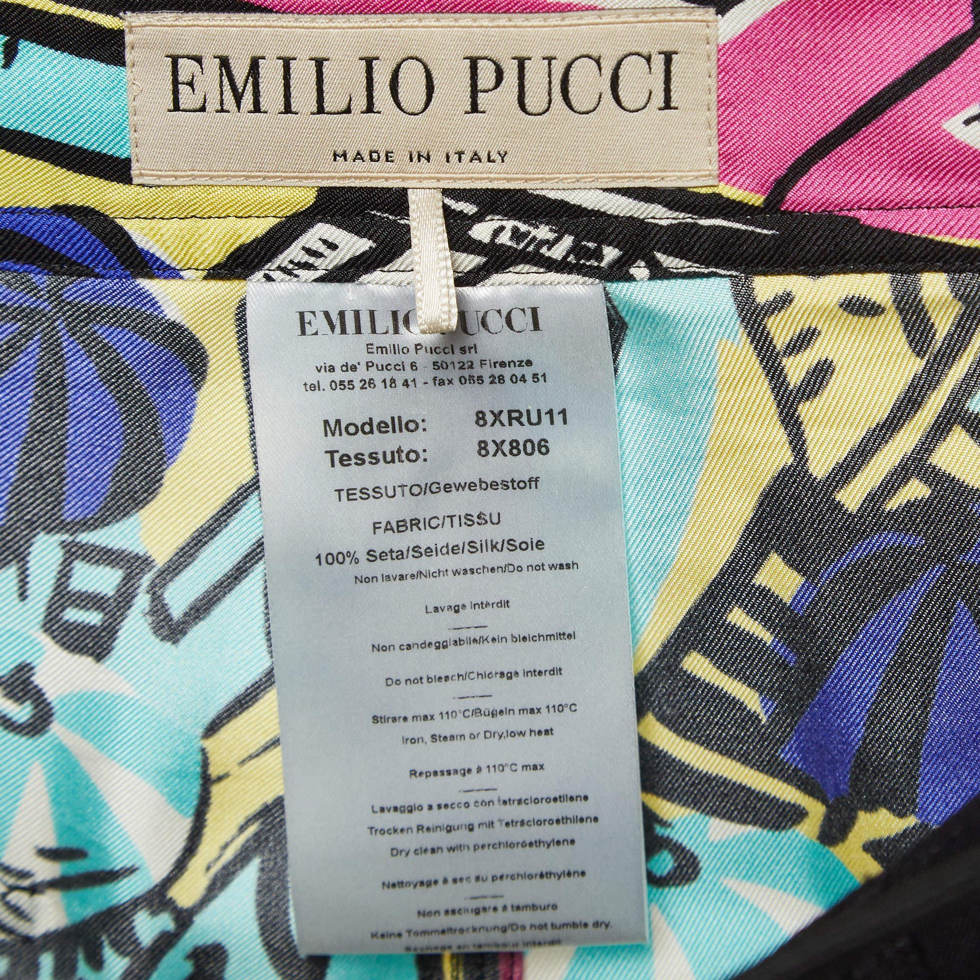 Emilio Pucci - Short en soie imprimé multicolore S Bon état - En vente à Dubai, Al Qouz 2