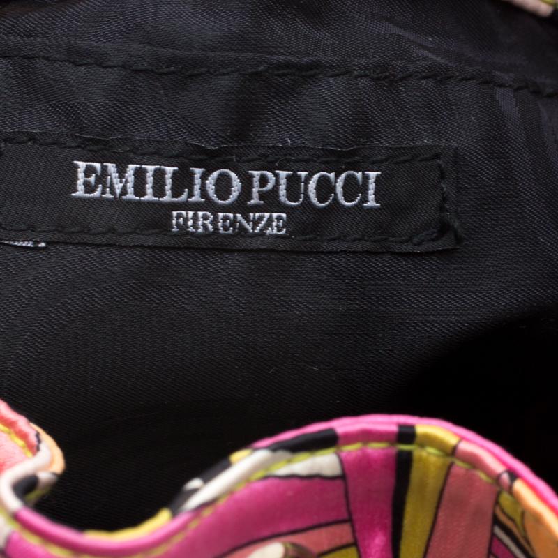 Emilio Pucci Multicolor Satin Crystal Studded Bucket Bag 1