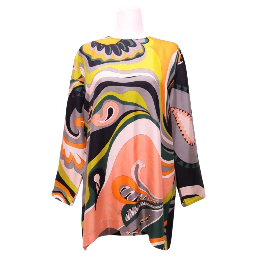 Emilio Pucci Multicolor Silk Tunic Top -EU 46