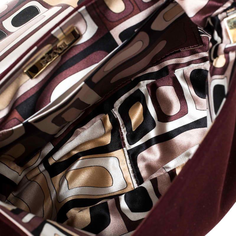 Emilio Pucci Multicolor Suede and Metal Armored Mesh Flap Shoulder Bag 2