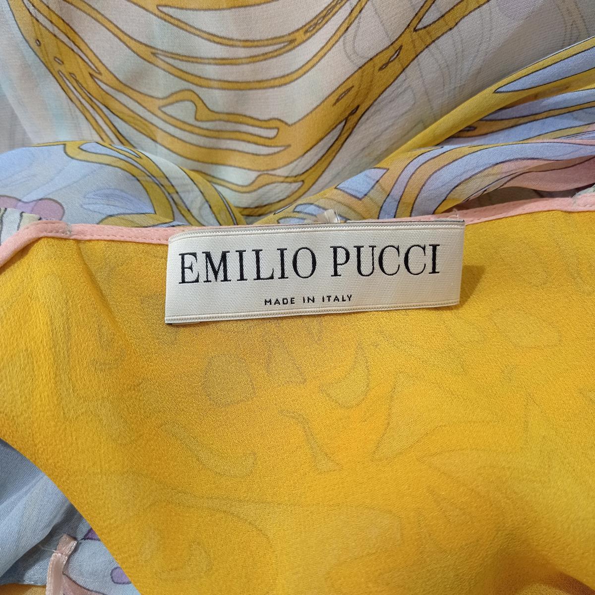 Emilio Pucci Multicolored Silk Dress IT 40 For Sale at 1stDibs