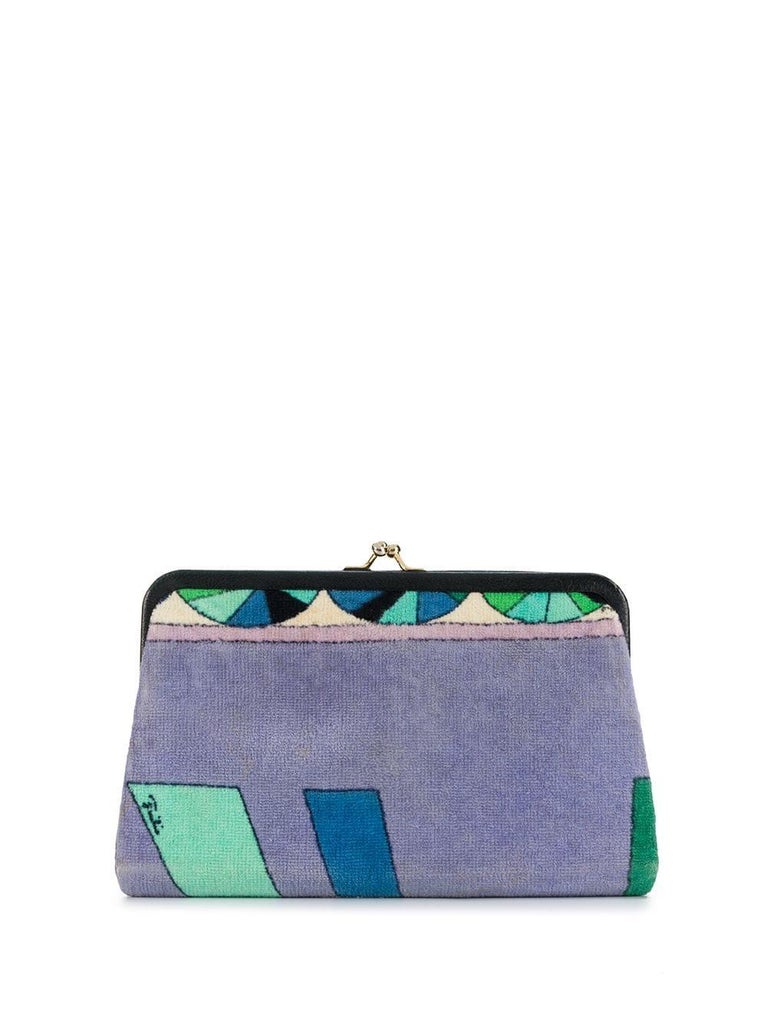 Emilio Pucci Multicolour Velvet Clutch Bag at 1stDibs