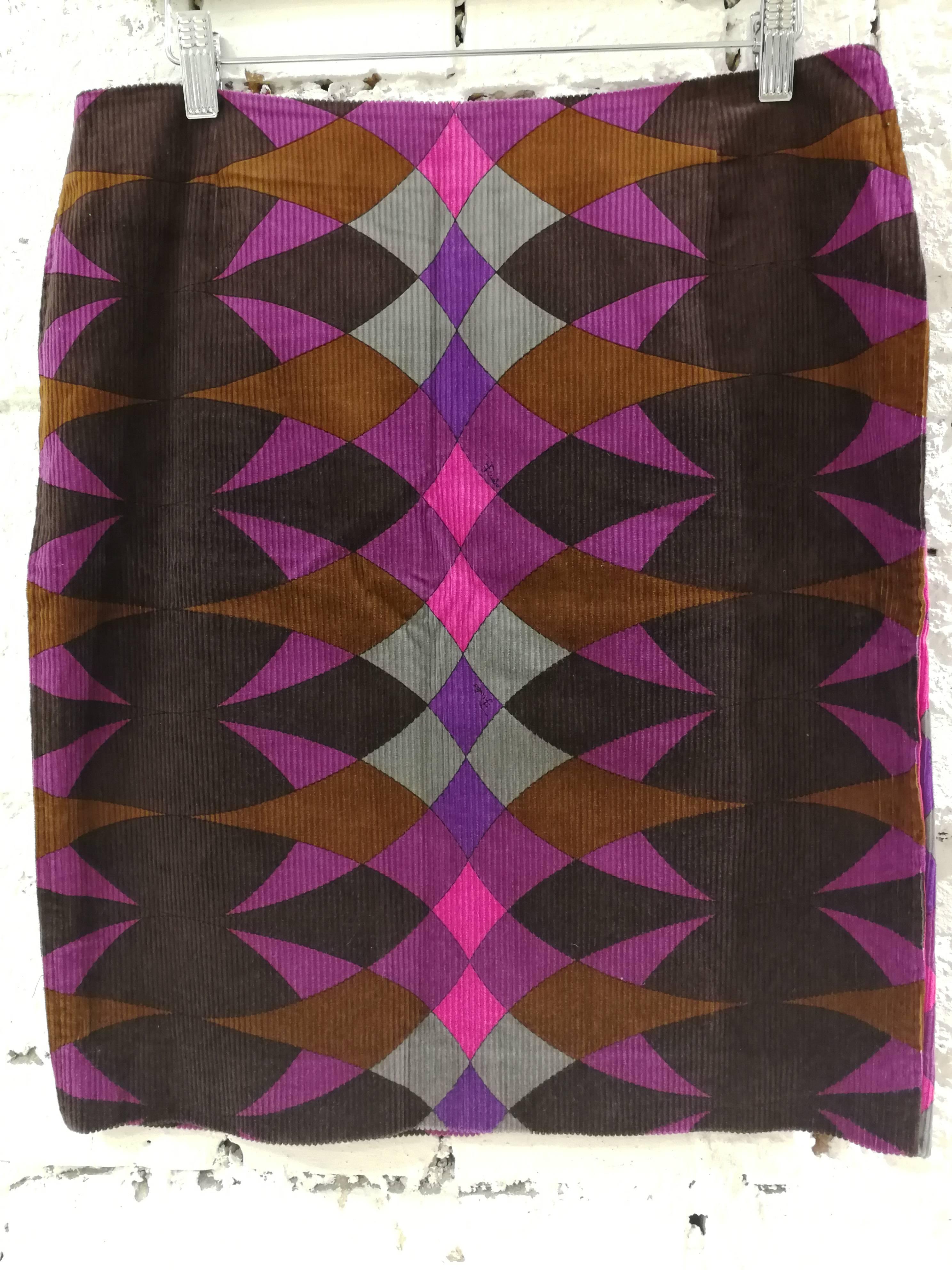 Black Emilio Pucci multicoloured Velvet Skirt