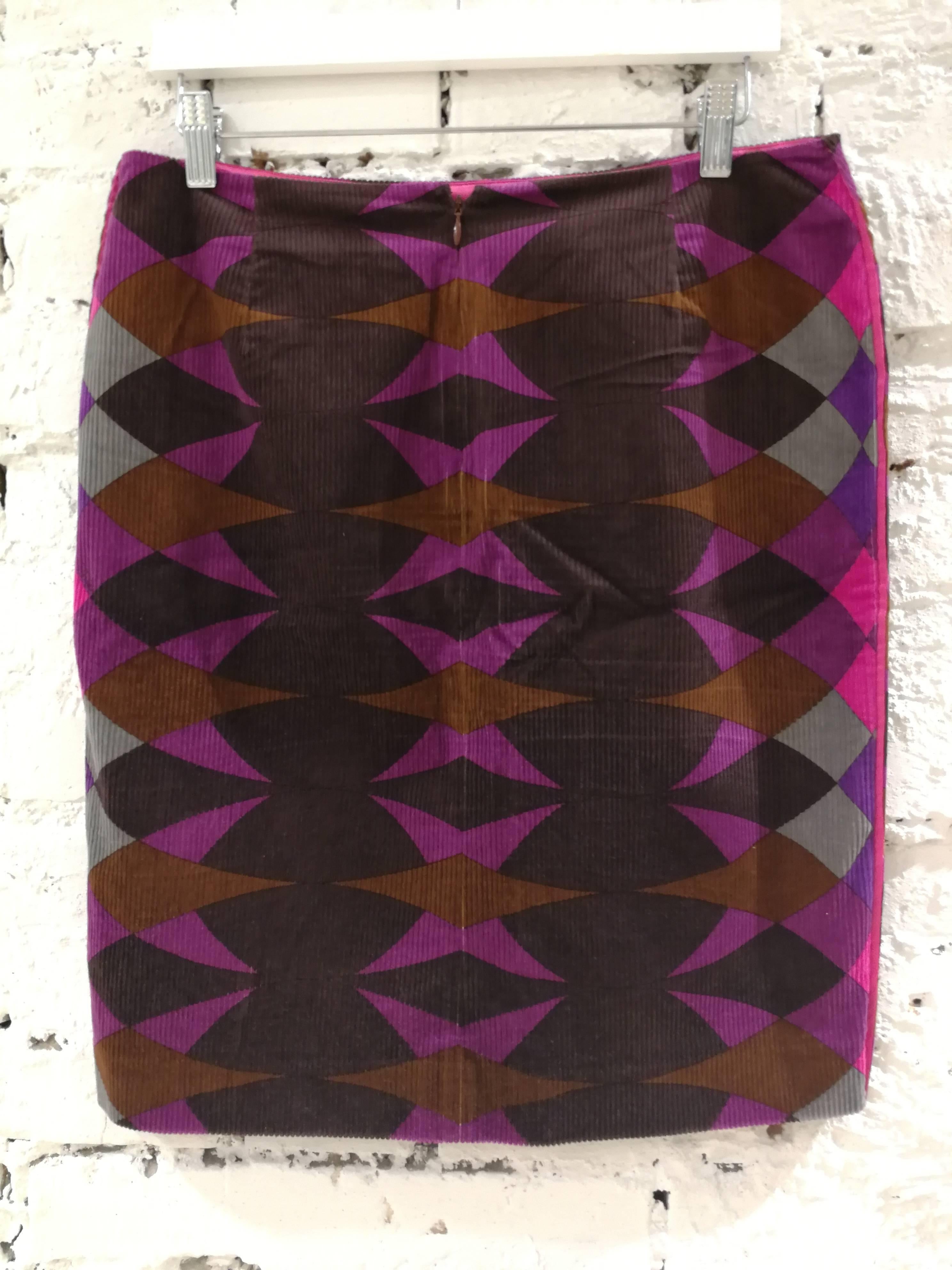 Women's Emilio Pucci multicoloured Velvet Skirt