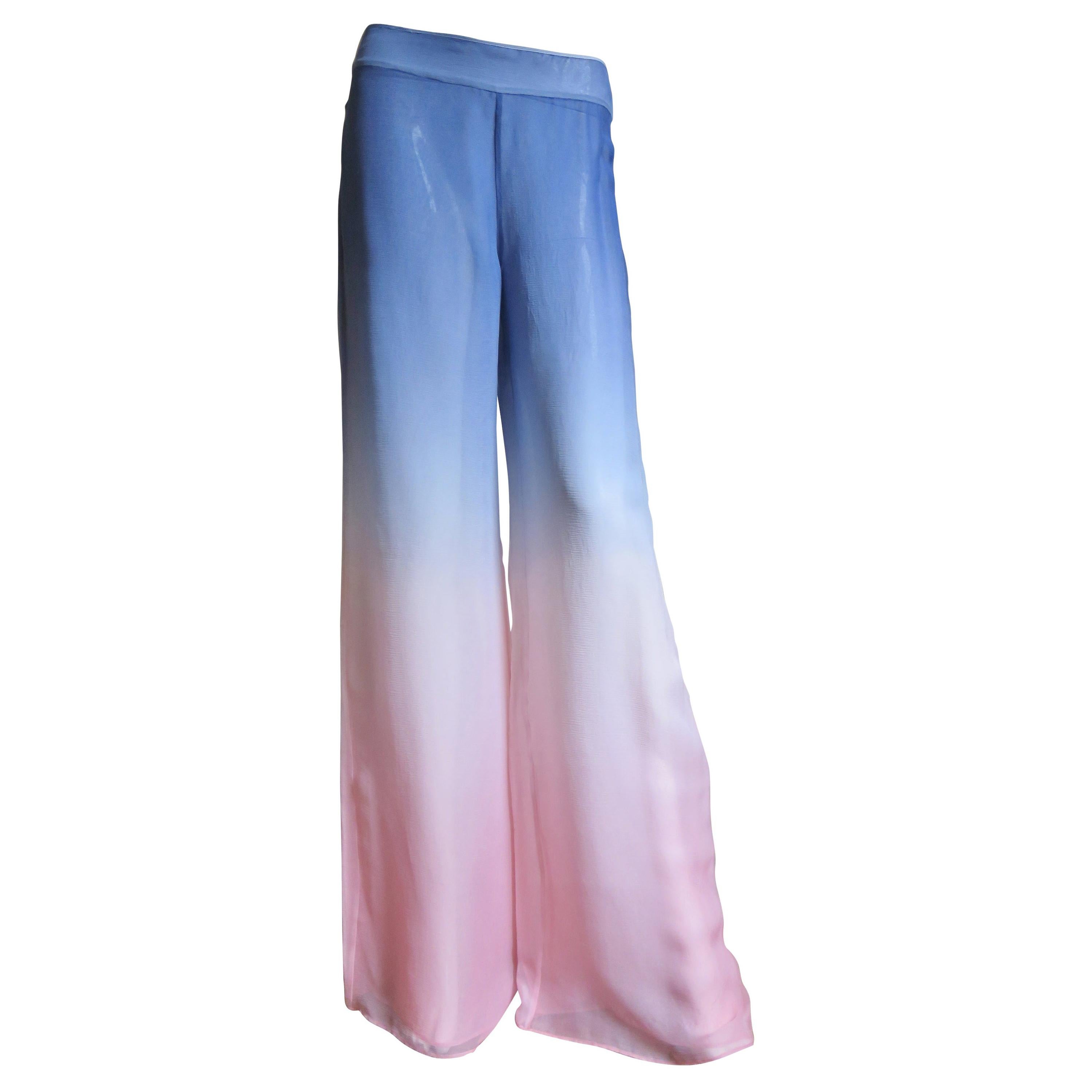 Emilio Pucci New Ombre Silk Pants at 1stDibs | ombre pants, zegna silk