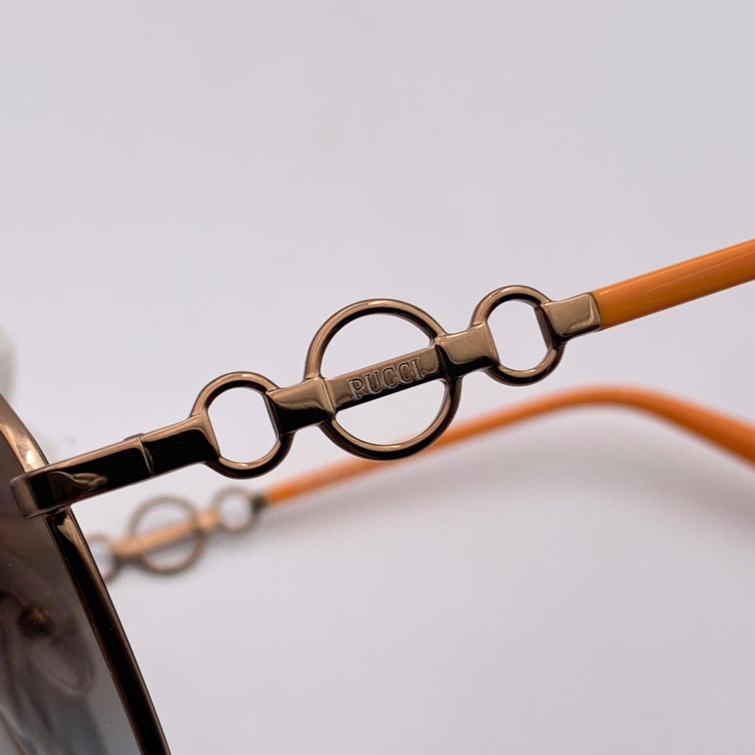 Emilio Pucci Neue Damen-Bronze-Sonnenbrille EP0150 36F 59-18 140 mm im Angebot 1