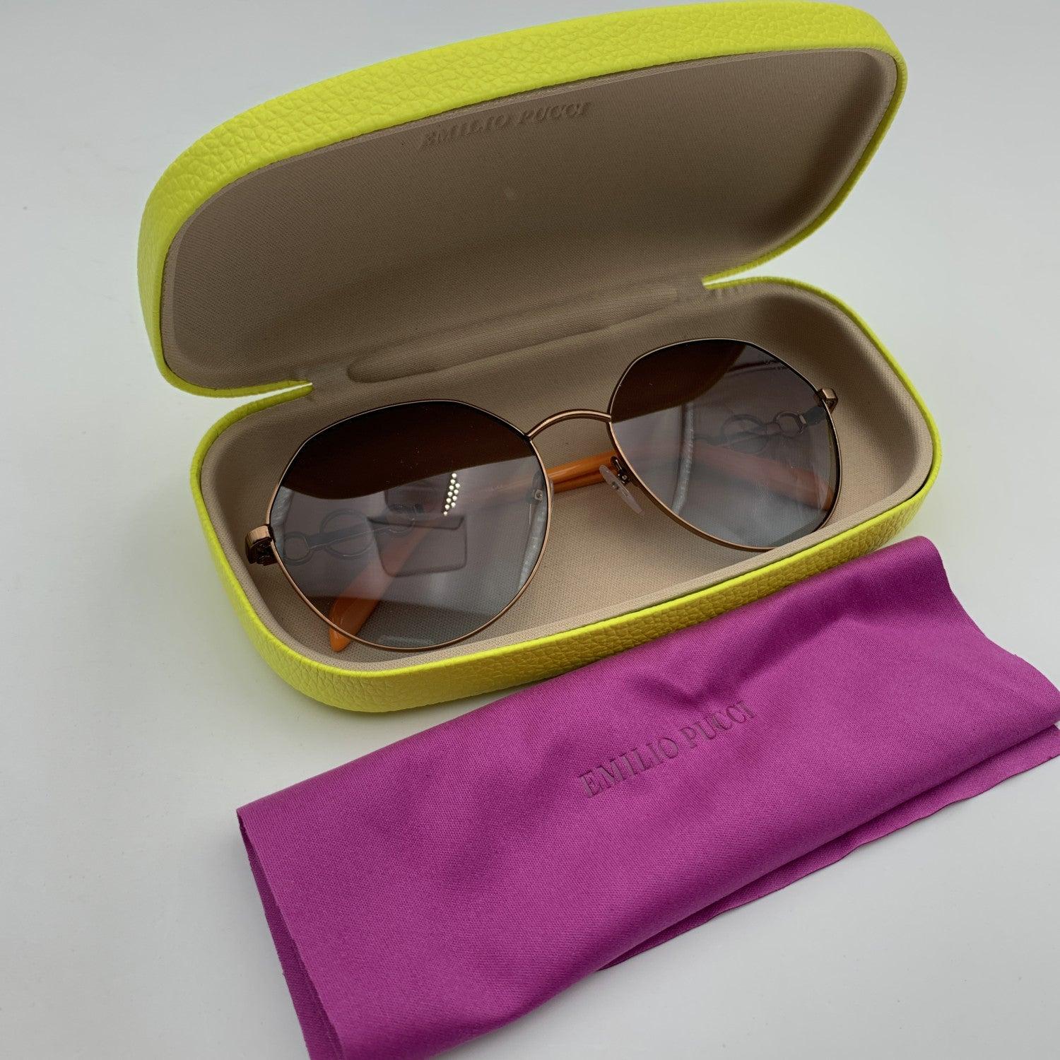 Emilio Pucci Neue Damen-Bronze-Sonnenbrille EP0150 36F 59-18 140 mm im Angebot 3