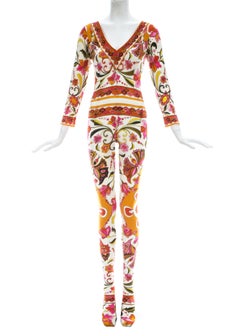 Emilio Pucci nylon floral printed body stocking, Spring-Summer 1966