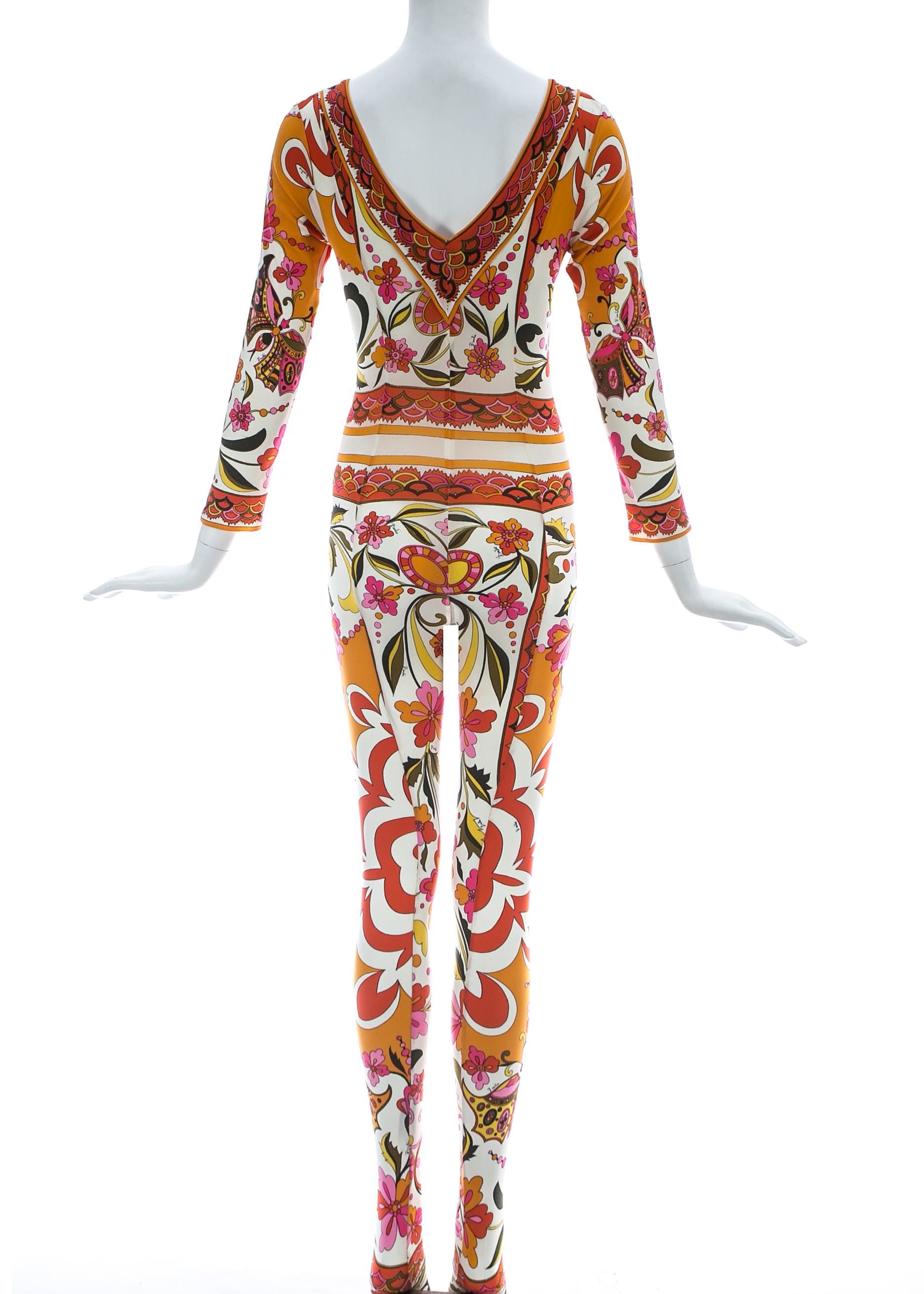 Emilio Pucci nylon floral printed body stocking, Spring-Summer 