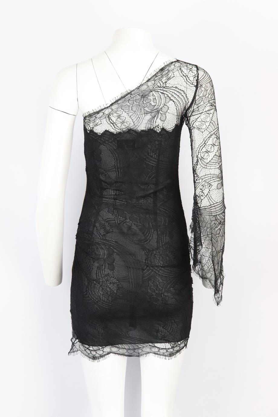 Emilio Pucci One Shoulder Lace Mini Dress It 38 Uk 6 In Excellent Condition In London, GB