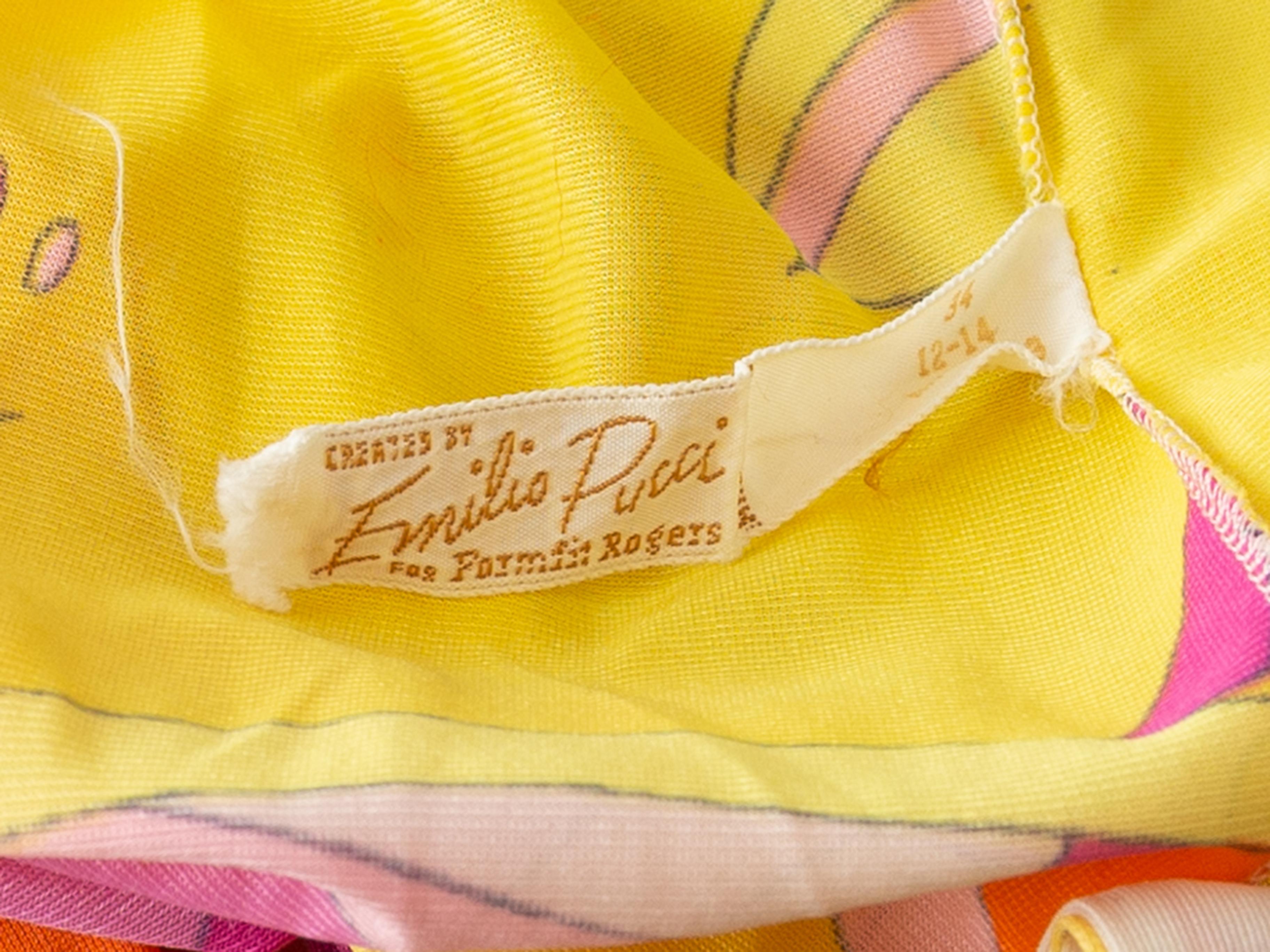 Beige Emilio Pucci Orange & Multicolor Nightgown Mini