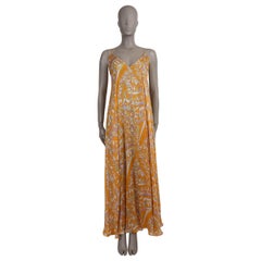 EMILIO PUCCI orange silk 2022 BANDERINE CHIFFON MAXI Dress S