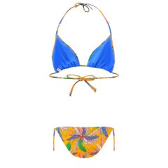 EMILIO PUCCI Palm Print String Bikini