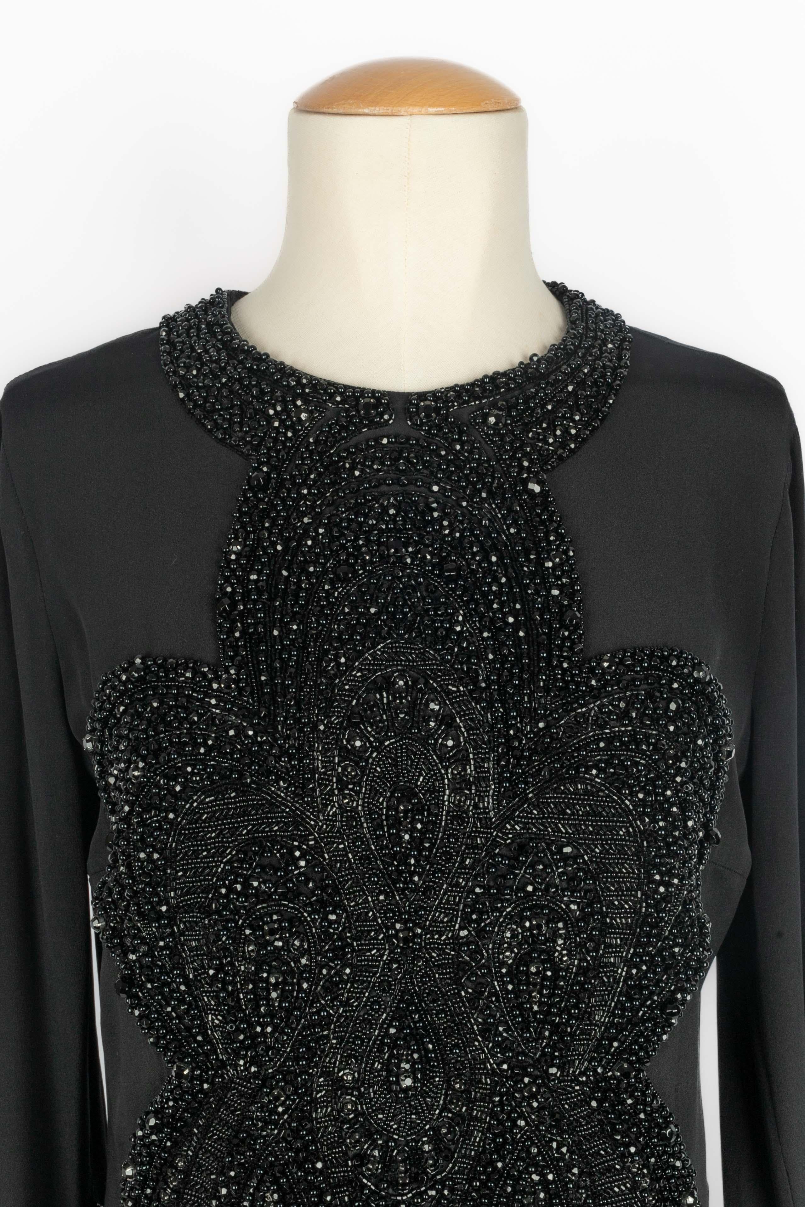 Nero Top con perle di Emilio Pucci in vendita