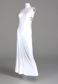 Emilio Pucci Peter Dundas Maxi Abito Bianco Tagliato - CIRCA 2012
