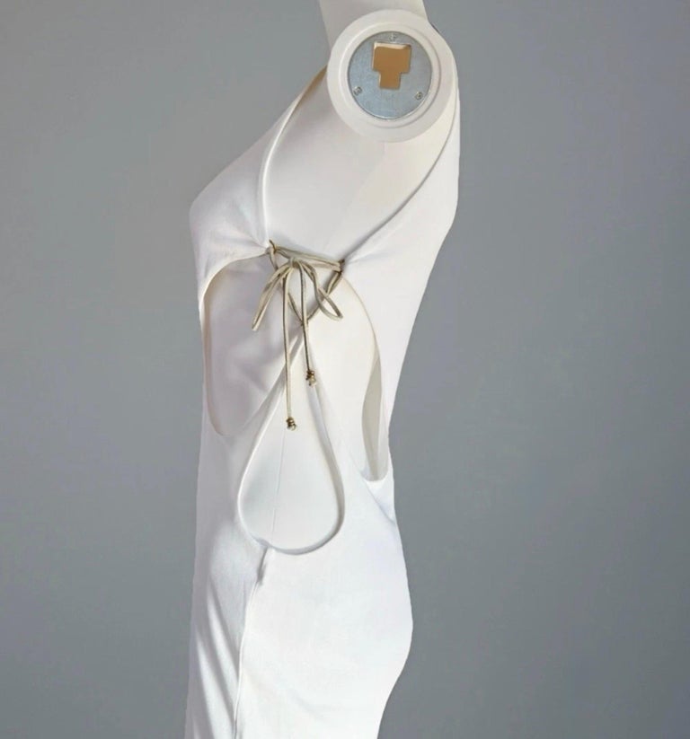 dundas backless dress EMILIO PUCCI Peter Era White Cut-Out Maxi — Circa 2012 For Sale at 1stDibs STYLE-ASYMMETRIC hot pink short prom Sizes:US 2 sequin embellishment