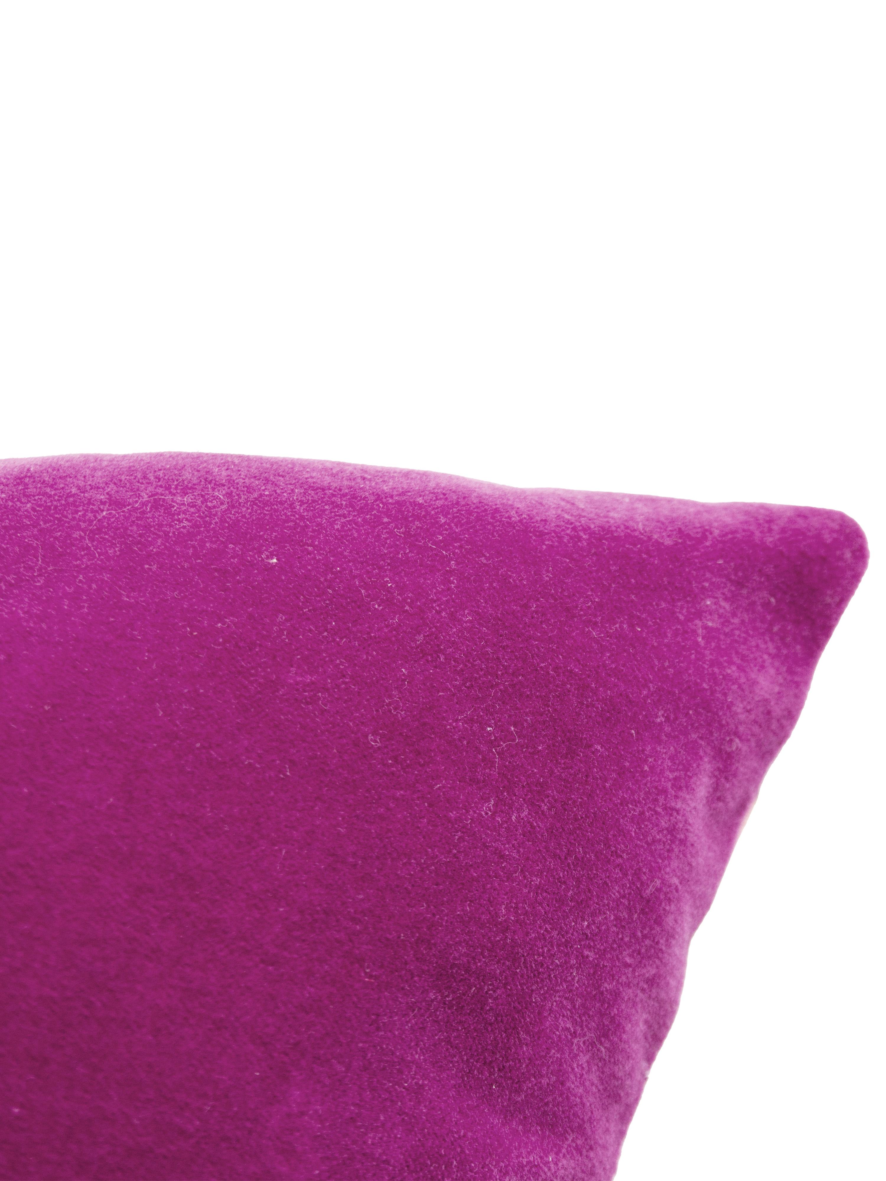 Women's or Men's Emilio Pucci Pink and Yellow Silk Jersey and Velvet Decorative Cushion For Sale