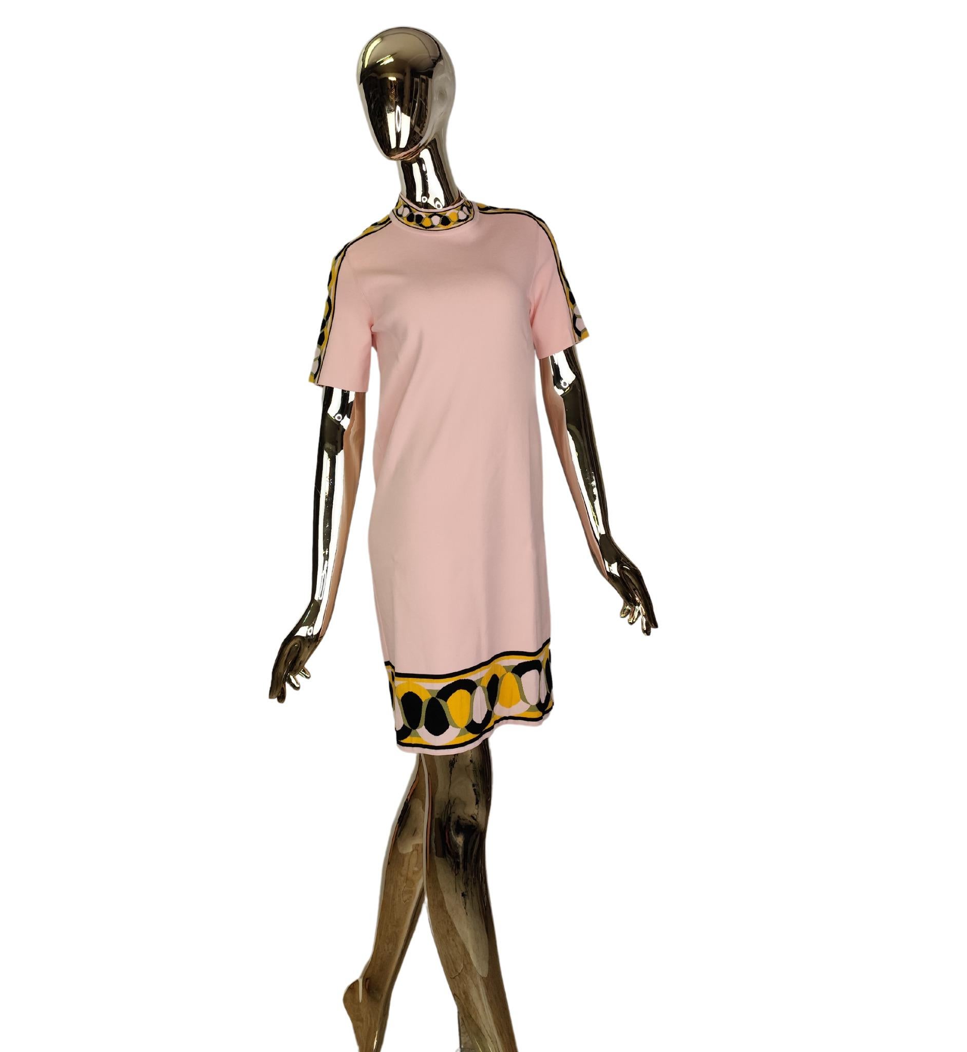 Emilio Pucci pink dress and cardigan set In Good Condition For Sale In Milano, IT