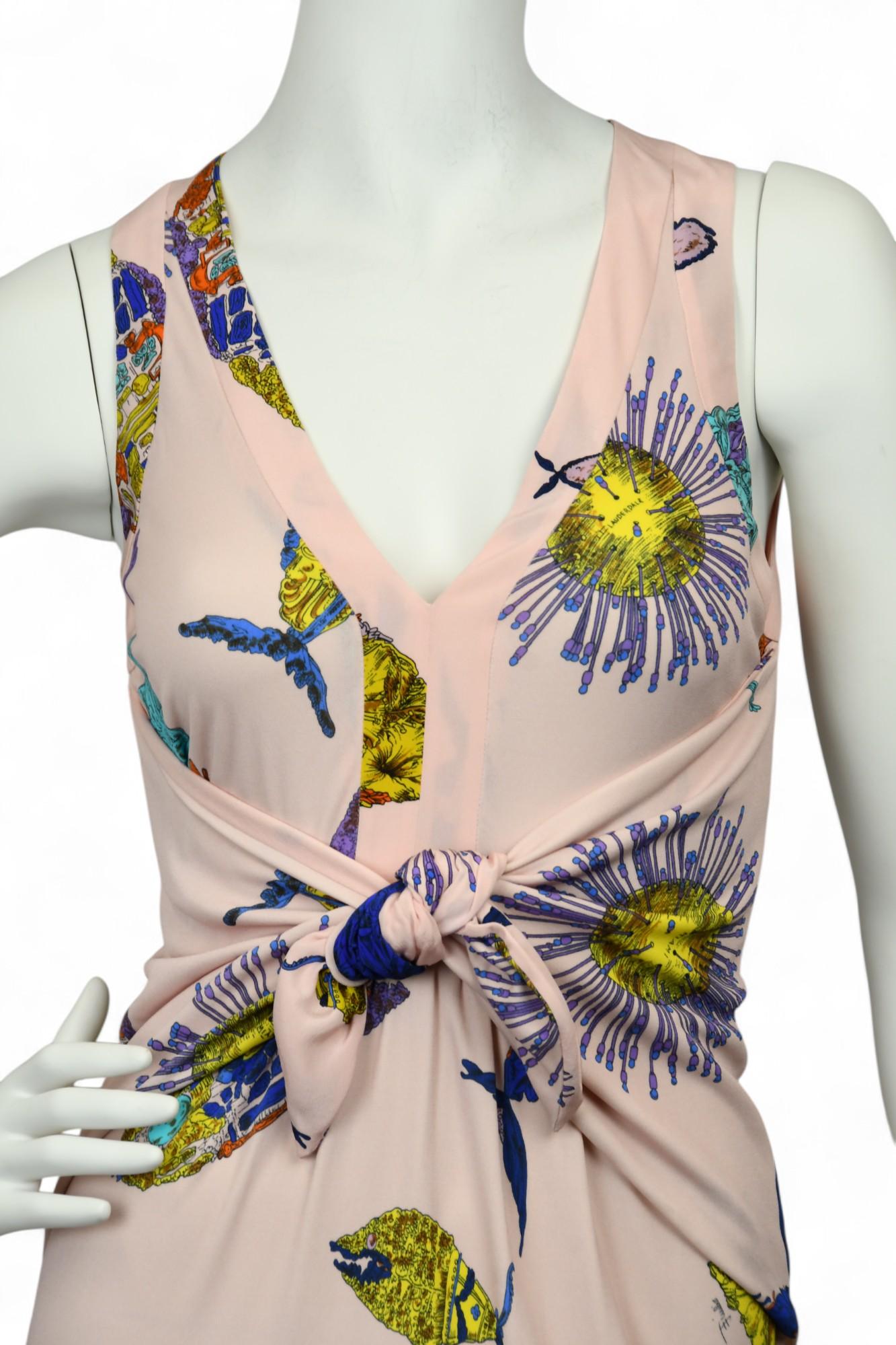 Marron Emilio Pucci - Robe longue rose à imprimé poisson  Taille 4 US en vente