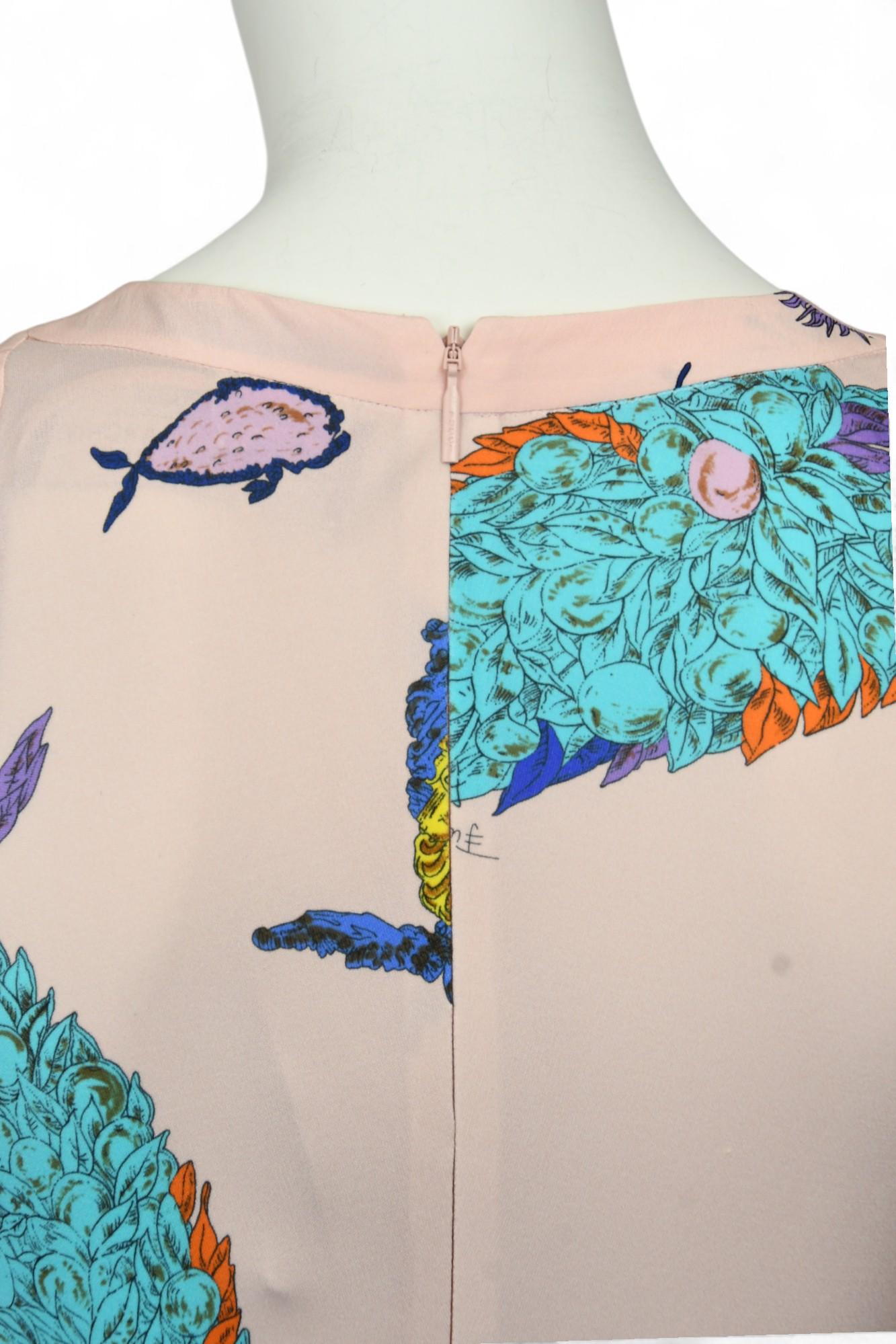 Emilio Pucci - Robe longue rose à imprimé poisson  Taille 4 US en vente 2