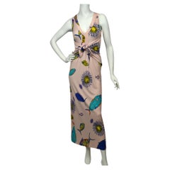 Emilio Pucci - Robe longue rose à imprimé poisson  Taille 4 US