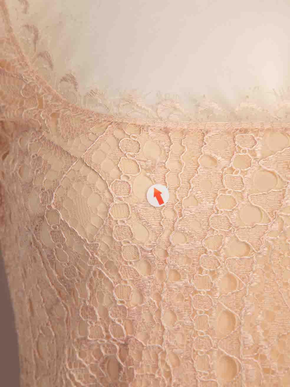 Emilio Pucci Rosa Spitze Rundhalsausschnitt Minikleid Größe XS Damen im Angebot